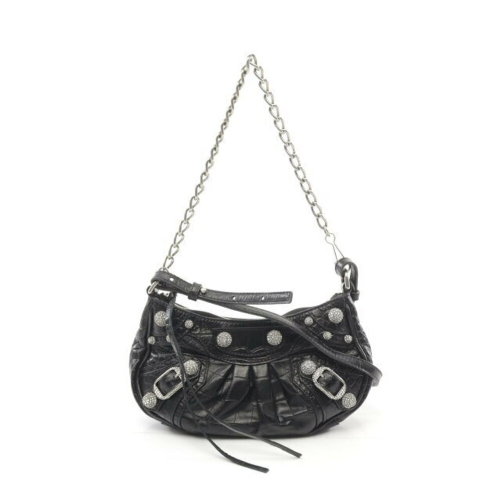 Balenciaga LE CAGOLE Handbag Leather Black